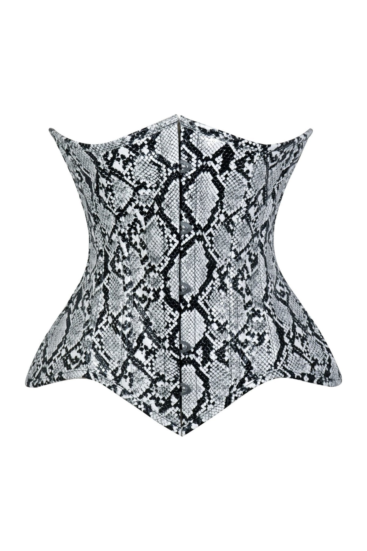 Lavish Snake Skin Print Underbust Corset Sweetheart Neckline Busk Closure - Daisy Corsets