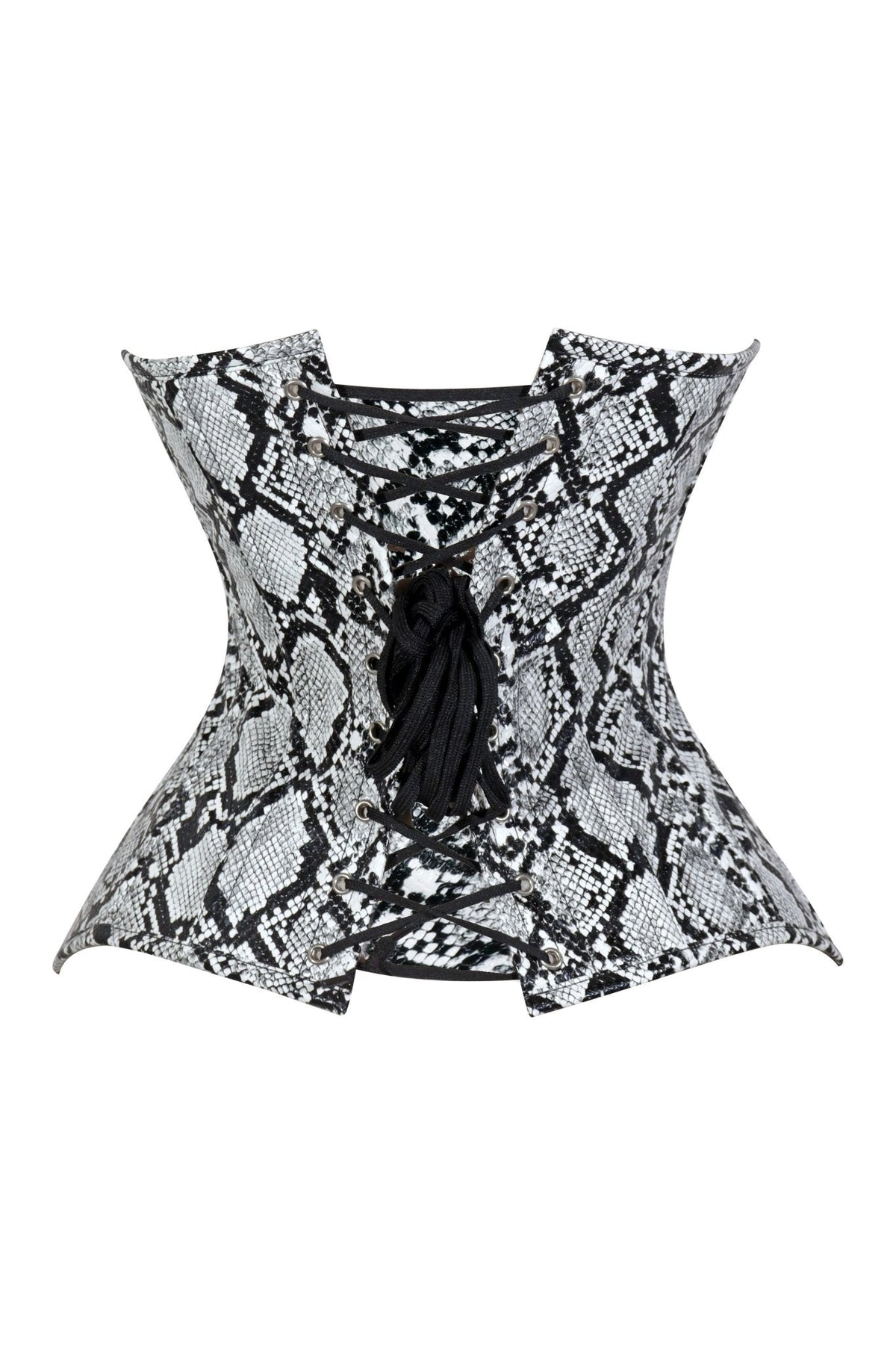 Lavish Snake Skin Print Underbust Corset Sweetheart Neckline Busk Closure - Daisy Corsets
