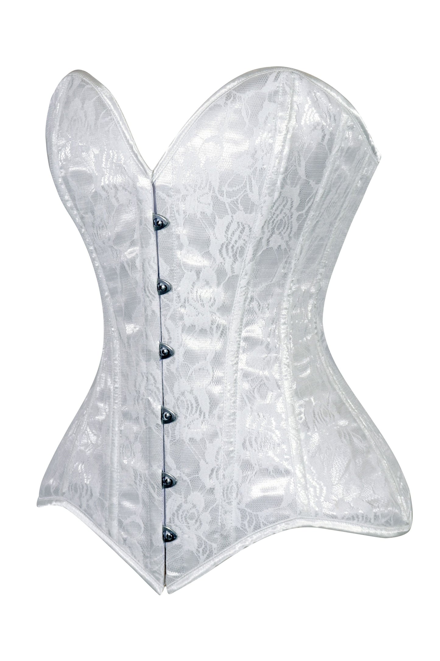 Daisy Lace Overbust Corset Sweetheart Neckline Busk Closure