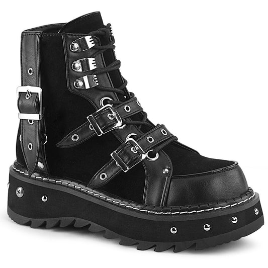 Demonia Lilith-278 Metal Studded Platform Ankle Boot