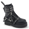 Demonia Rebel-52 Stacked Platform Combat Ankle Boot