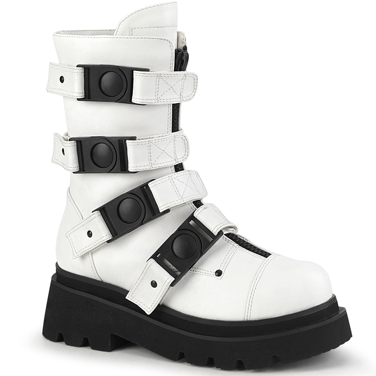 Demonia Renegade-55 Strappy Calf High Boot