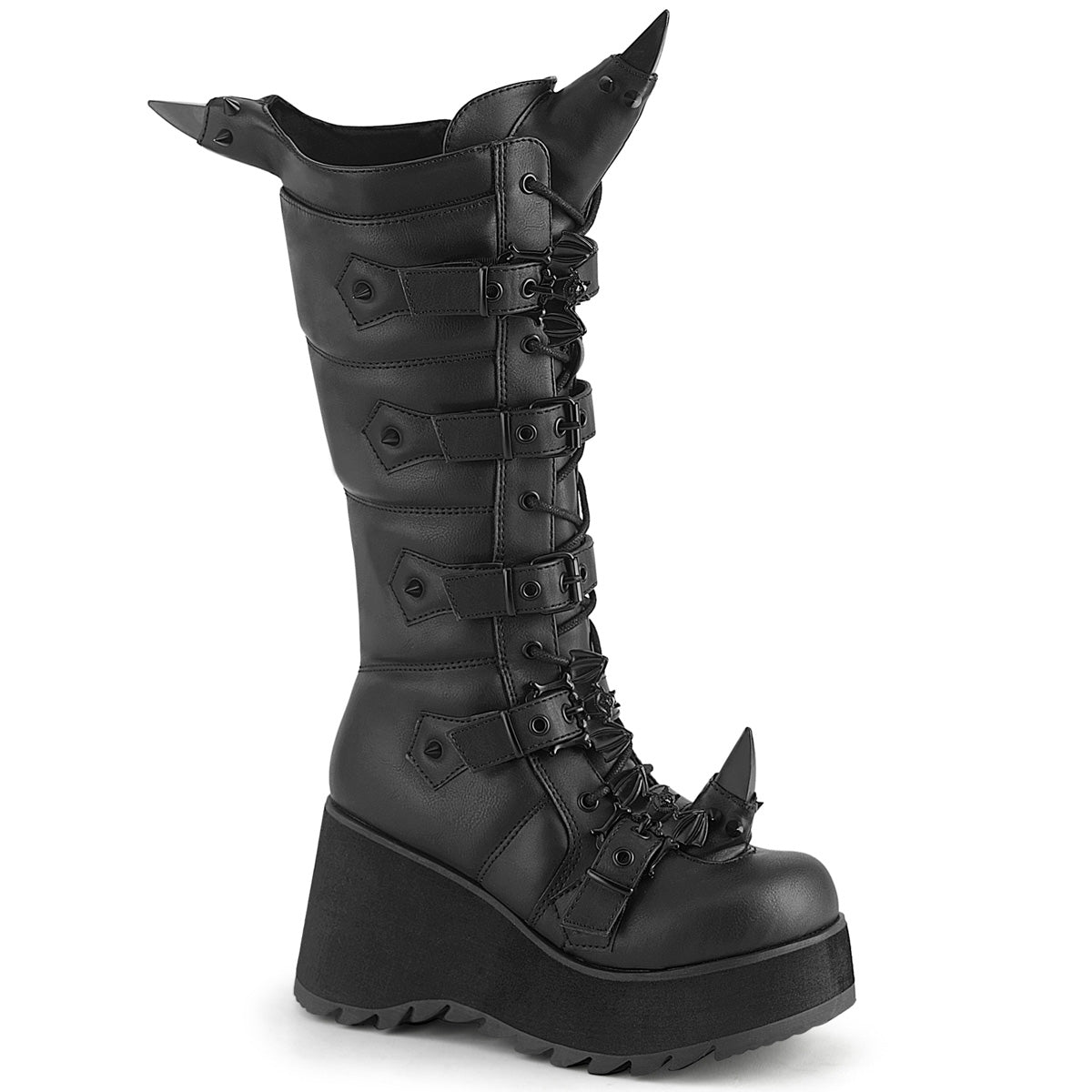 Demonia Scene-157 Lace-Up Knee High Boot