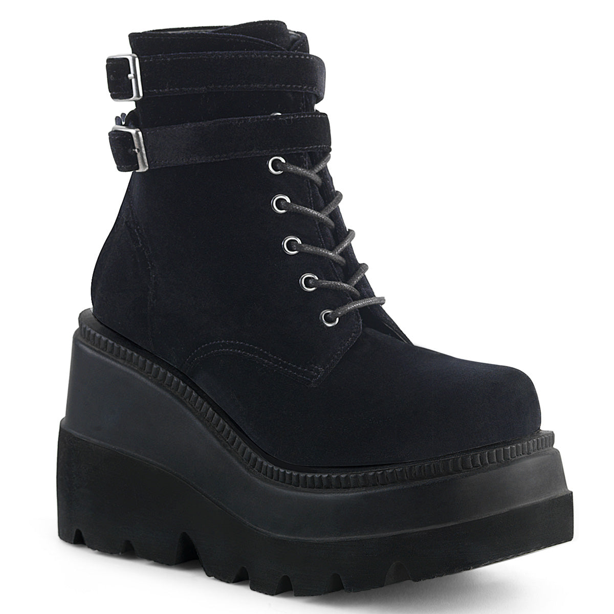 Demonia Shaker-52 Wedge Platform Ankle Boot