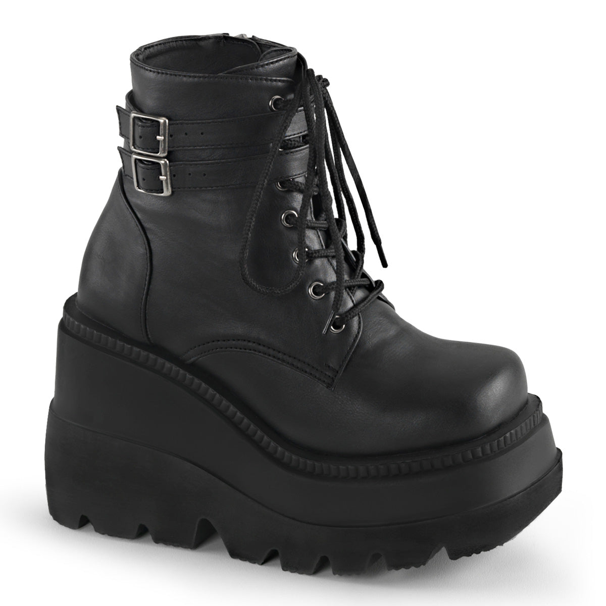 Demonia Shaker-52 Wedge Platform Ankle Boot
