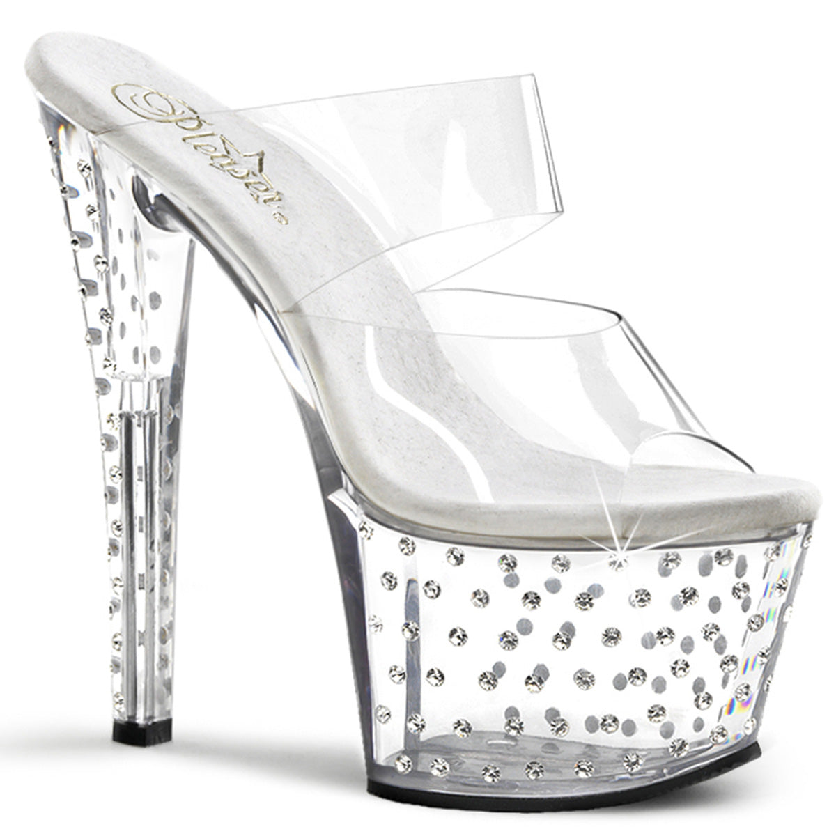 Pleaser Stardust-702 Studded Two Band Slide