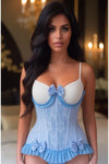 Daisy Steel Boned Lace Underwire Burlesque Underbust Corset Cincher