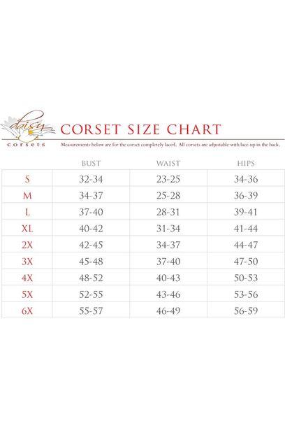 Top Drawer Black Cotton Steel Boned Overbust Corset - Daisy Corsets