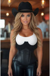 Daisy Faux Leather Steel Boned Underbust Corset w/Fringe