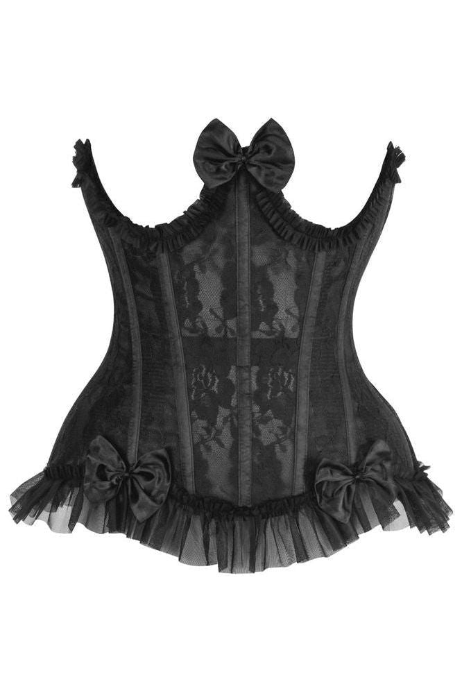 Daisy Steel Boned Black Lace Underwire Burlesque Underbust Corset Cincher
