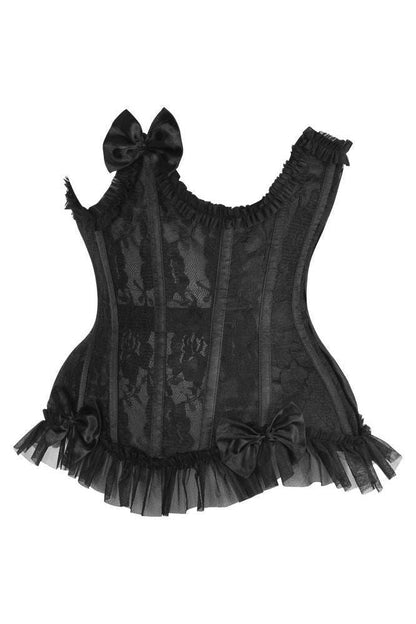Daisy Steel Boned Black Lace Underwire Burlesque Underbust Corset Cincher