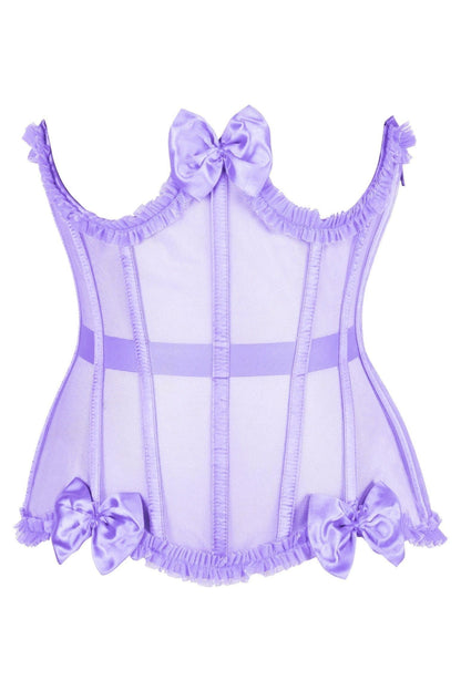 Daisy Steel Boned Mesh Underwire Burlesque Underbust Corset Cincher