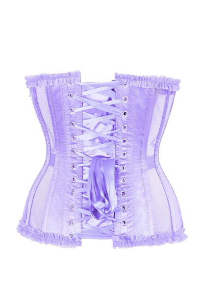 Daisy Steel Boned Mesh Underwire Burlesque Underbust Corset Cincher