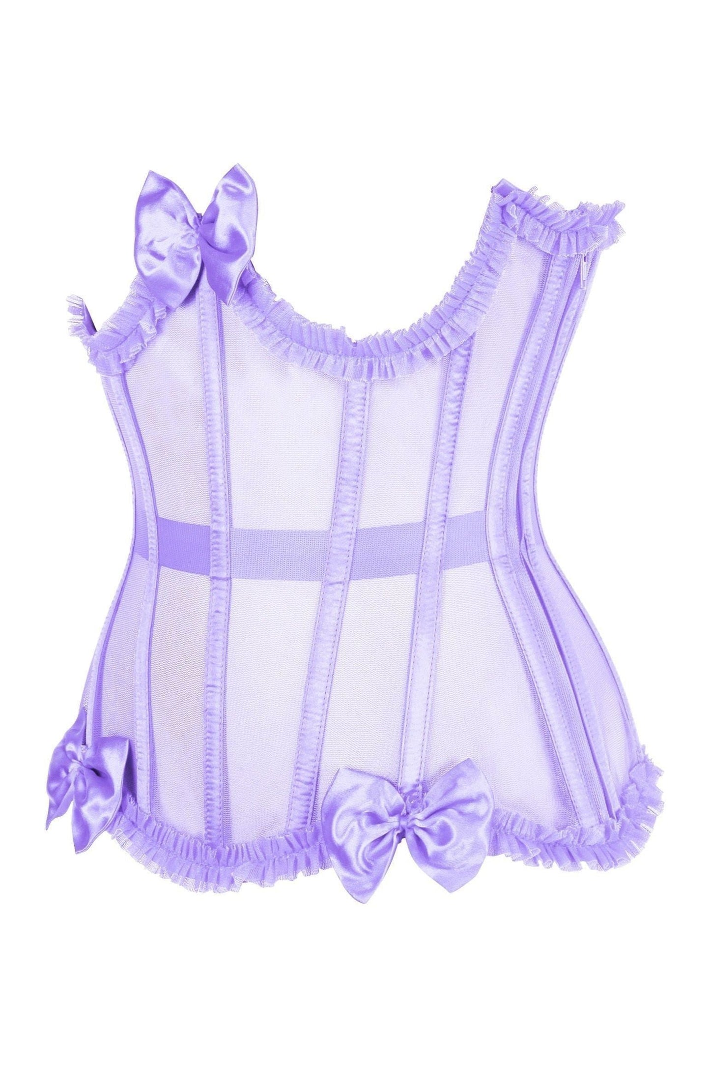 Daisy Steel Boned Mesh Underwire Burlesque Underbust Corset Cincher