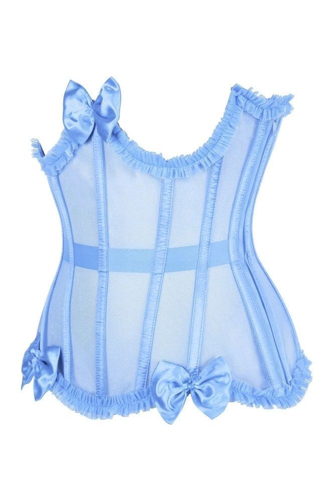 Daisy Steel Boned Mesh Underwire Burlesque Underbust Corset Cincher