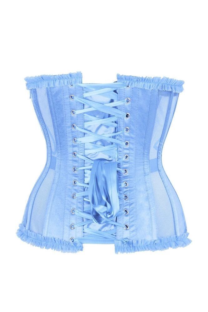 Daisy Steel Boned Mesh Underwire Burlesque Underbust Corset Cincher