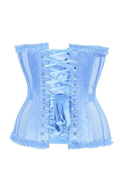 Daisy Steel Boned Mesh Underwire Burlesque Underbust Corset Cincher