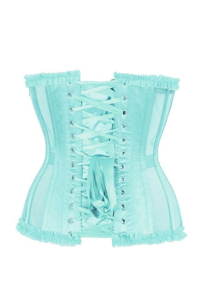 Daisy Steel Boned Mesh Underwire Burlesque Underbust Corset Cincher