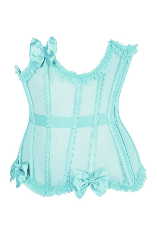 Daisy Steel Boned Mesh Underwire Burlesque Underbust Corset Cincher