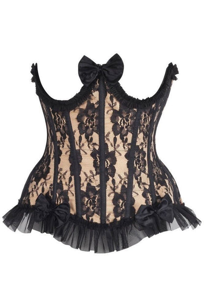Daisy Steel Boned Lace Underwire Burlesque Underbust Corset Cincher