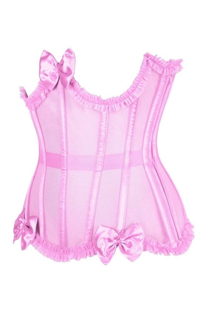 Daisy Steel Boned Mesh Underwire Burlesque Underbust Corset Cincher