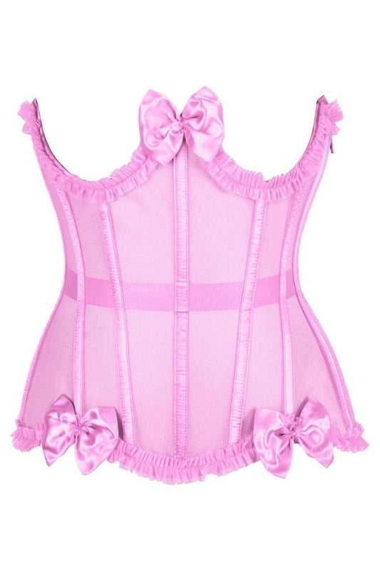 Daisy Steel Boned Mesh Underwire Burlesque Underbust Corset Cincher