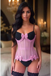 Daisy Steel Boned Mesh Underwire Burlesque Underbust Corset Cincher
