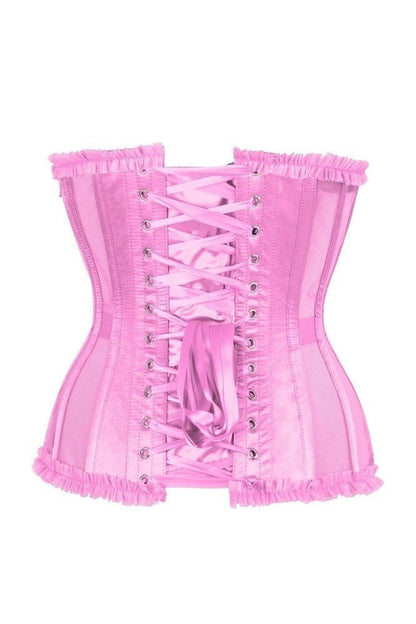 Daisy Steel Boned Mesh Underwire Burlesque Underbust Corset Cincher