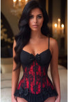 Daisy Steel Boned Lace Underwire Burlesque Underbust Corset Cincher