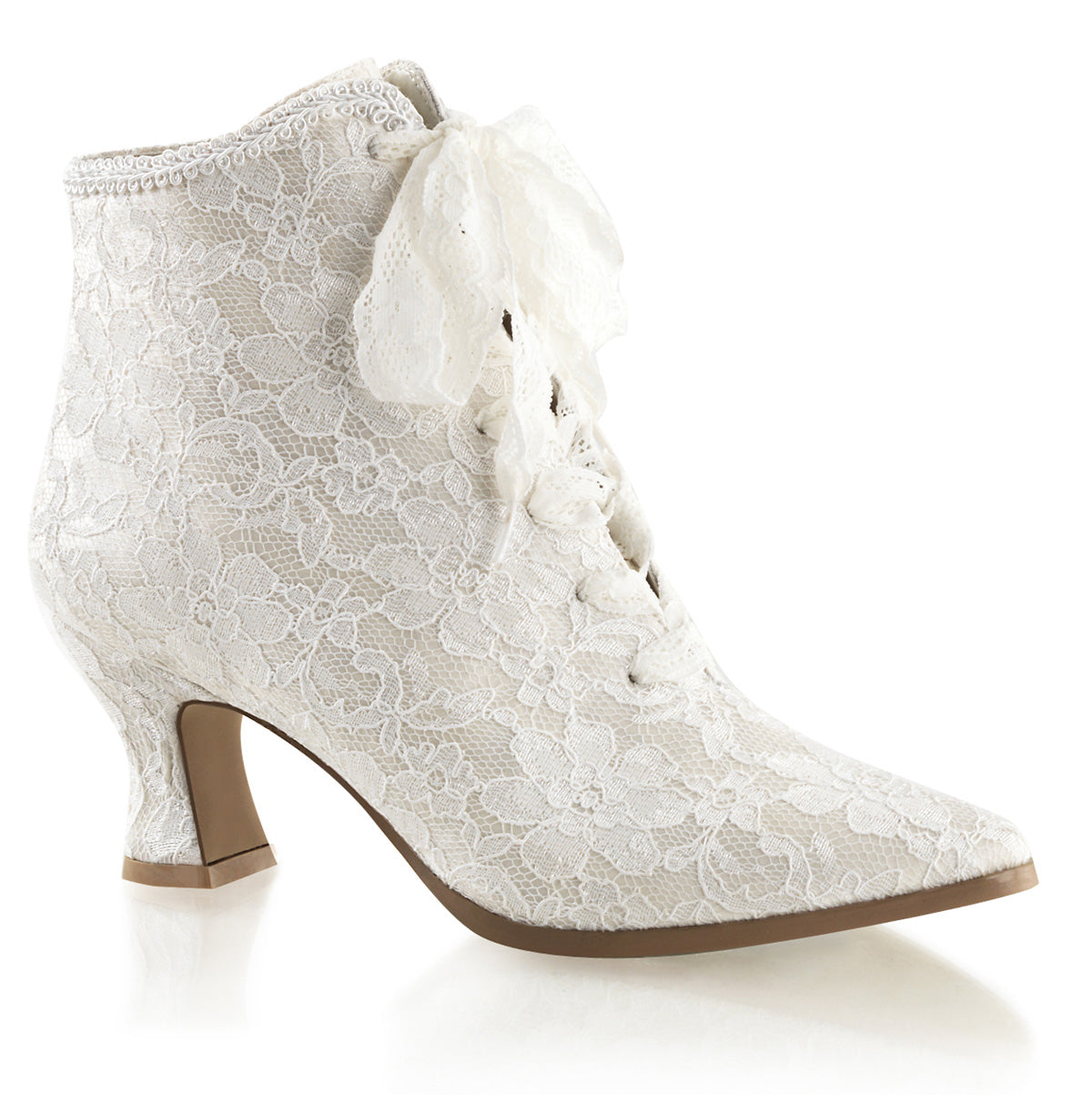 Pleaser Victorian-30 Lace Up Ankle Bootie