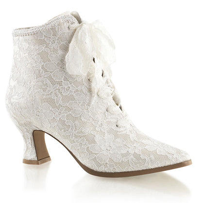 Pleaser Victorian-30 Lace Up Ankle Bootie