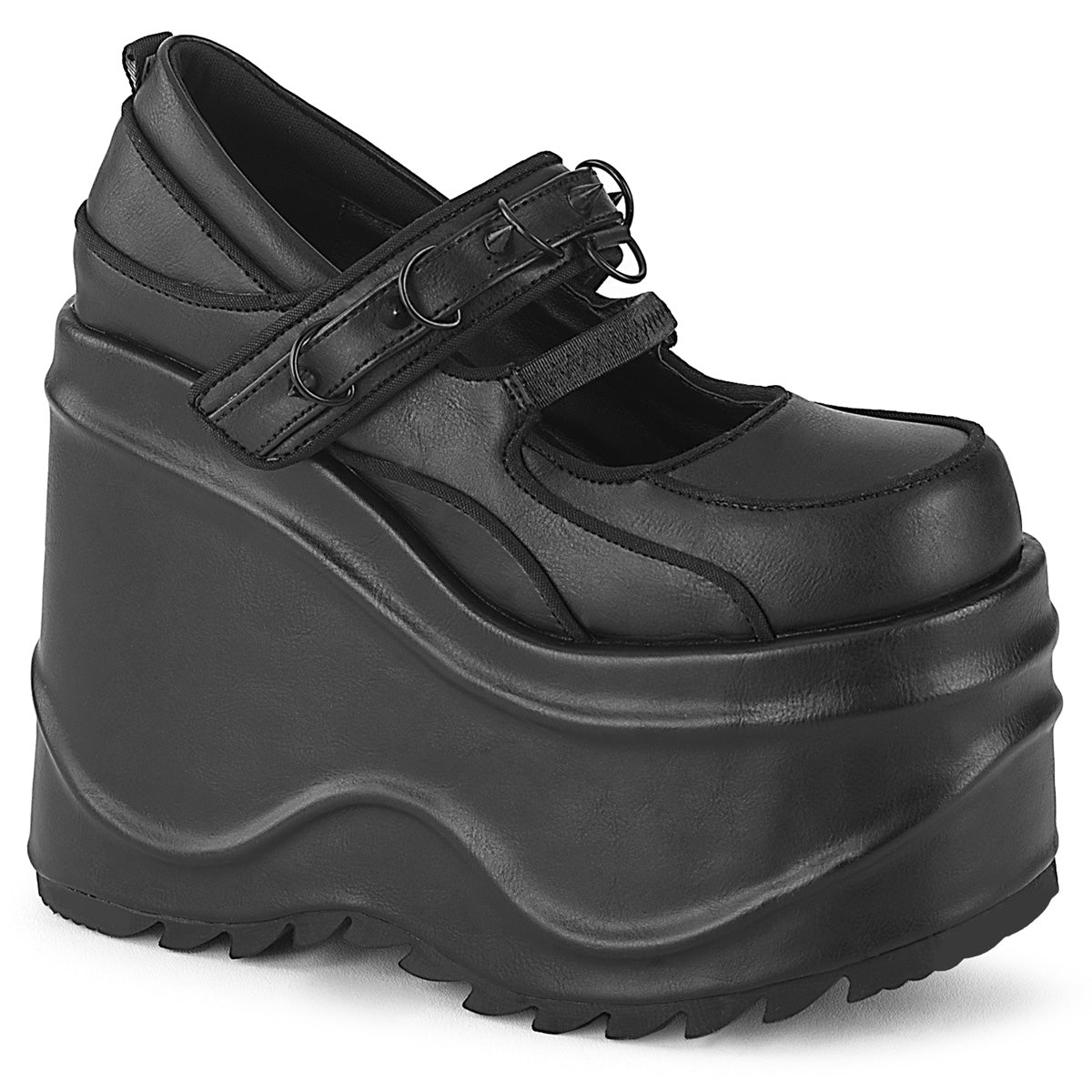 Demonia Wave-48 Wedge Platform Maryjane