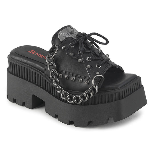 Demonia Wrath-03 Square-Toe Platform Slide Sandal